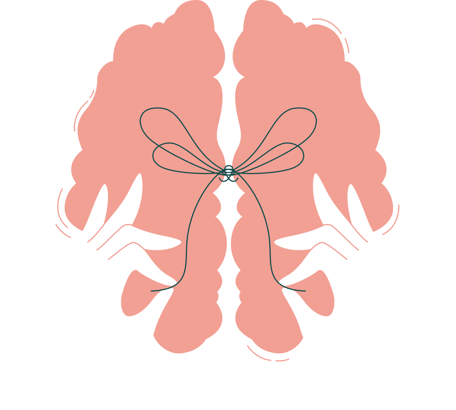 Image d'un cerveau avec un nœud au milieu et deux mains tenant le bout des fils du nœud